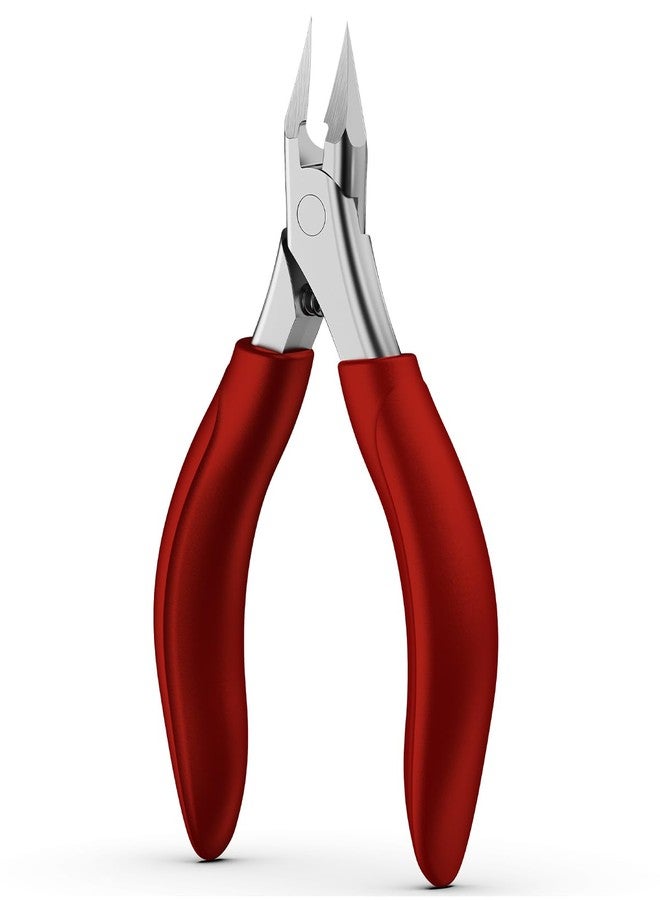 BEZOX Toenail Clippers for Thick & Ingrown Nails – Heavy Duty Toe Nail Clipper for Seniors for Thick Toenails with Comfort Grip & Long Handle - Red - Image 1